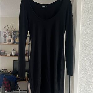 ASOS Long-Sleeved Black Mini Bodycon Dress